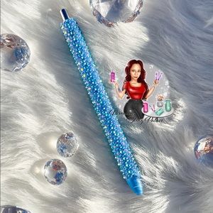 COPY - Light Blue Rhinestone Pen